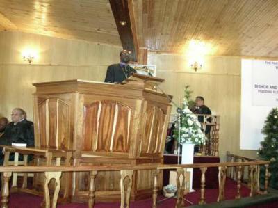 Bishop in the pulpit